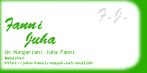 fanni juha business card
